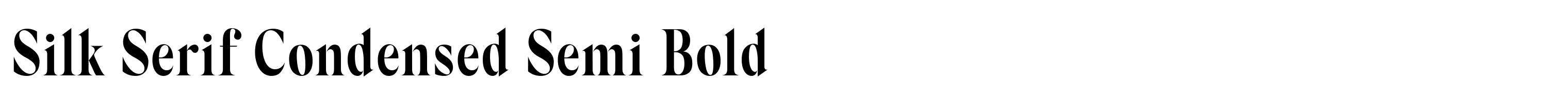 Silk Serif Condensed Semi Bold